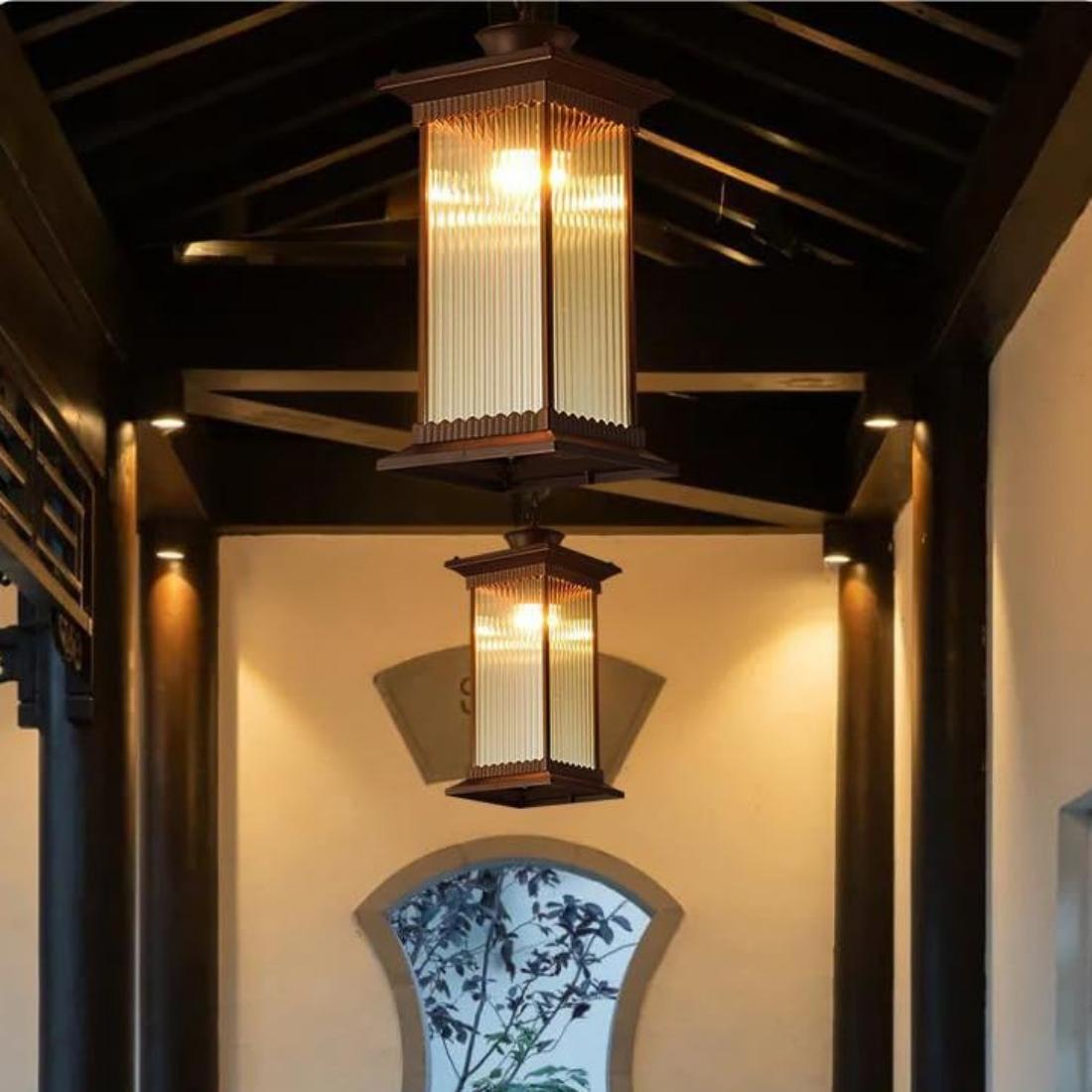Glass-Outdoor-Hanging-light